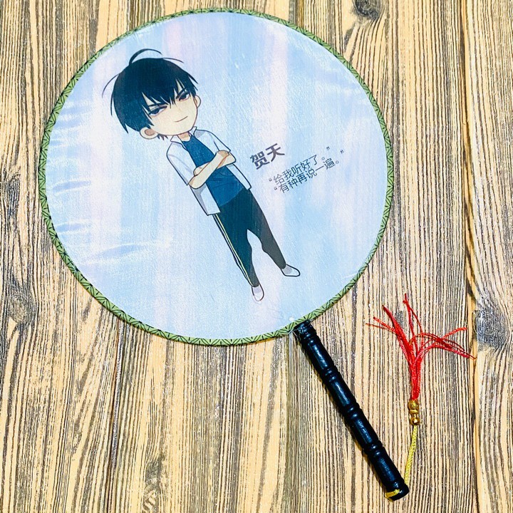 Quạt tròn 19 days OLD XIAN TANJIU phong cách cổ trang quạt cầm tay cổ trang cổ điển cosplay in hình anime chibi