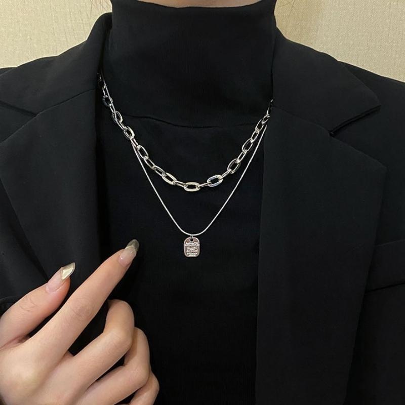 [KHÔNG ĐEN GỈ] Dây chuyền titan, vòng cổ mắt xích sợi đôi thời trang unisex Mely CT18