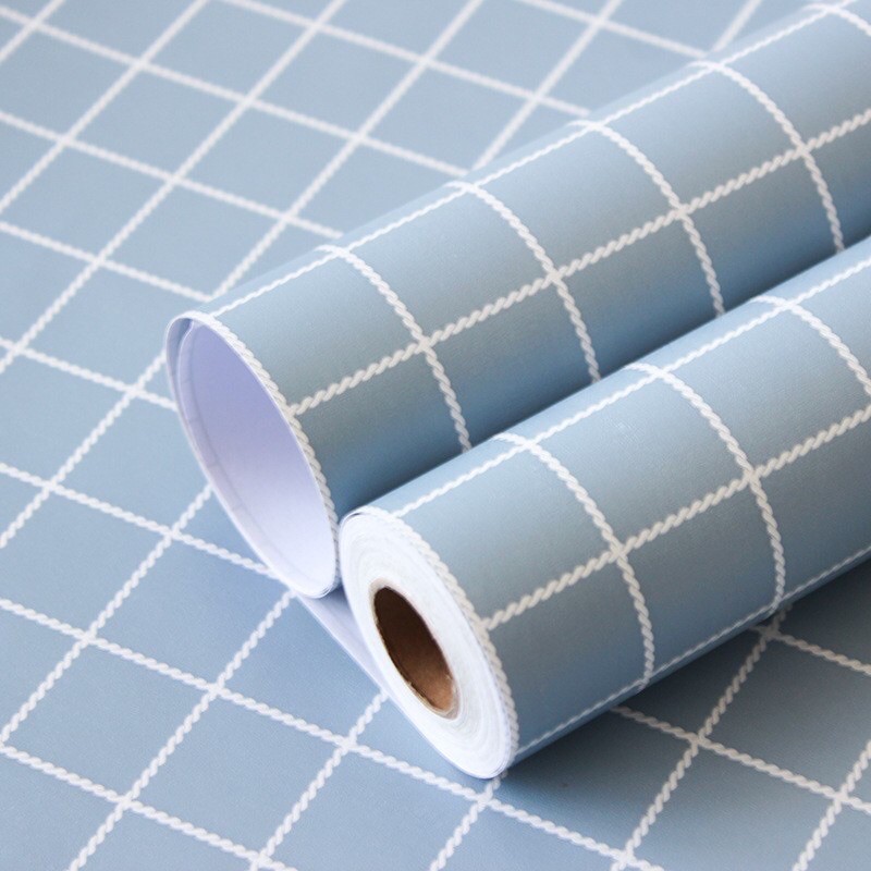  giấy dán tường kẻ ô vuông caro decal dán sẵn keo khổ 45cm | BigBuy360 - bigbuy360.vn