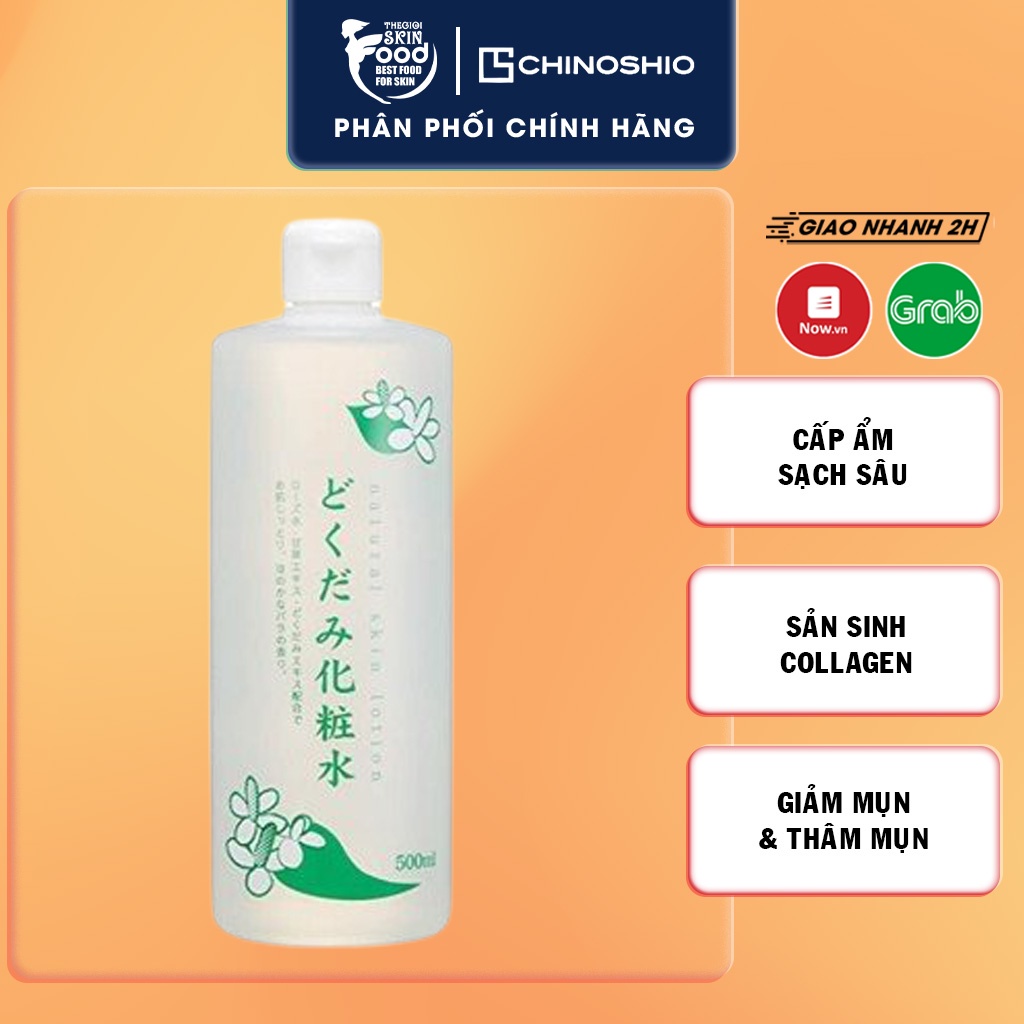 Nước Hoa Hồng Chiết Xuất Lá Diếp Cá Dokudami Natural Skin Lotion 500ml