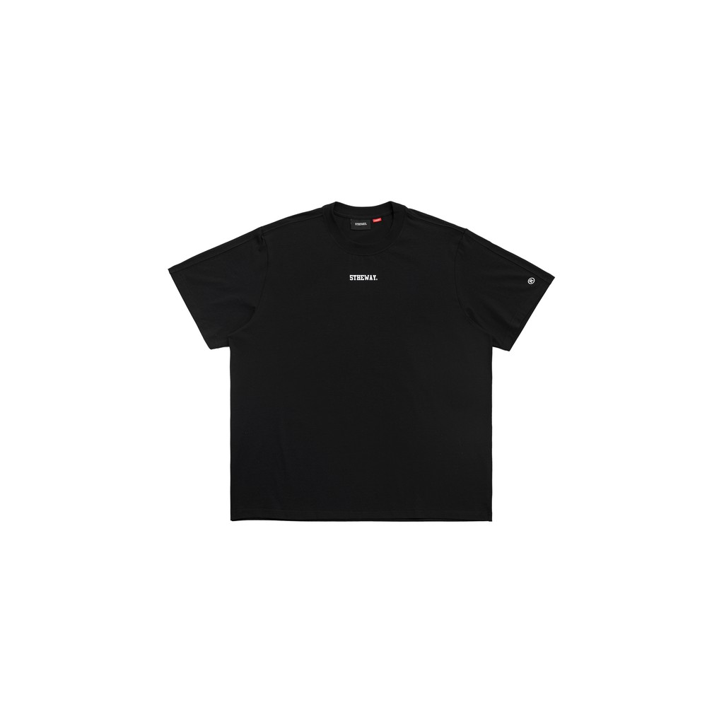 5THEWAY® /solid/ BIG LOGO SQUARE TEE™ in BLACK aka Áo Thun Đen Tay Ngắn