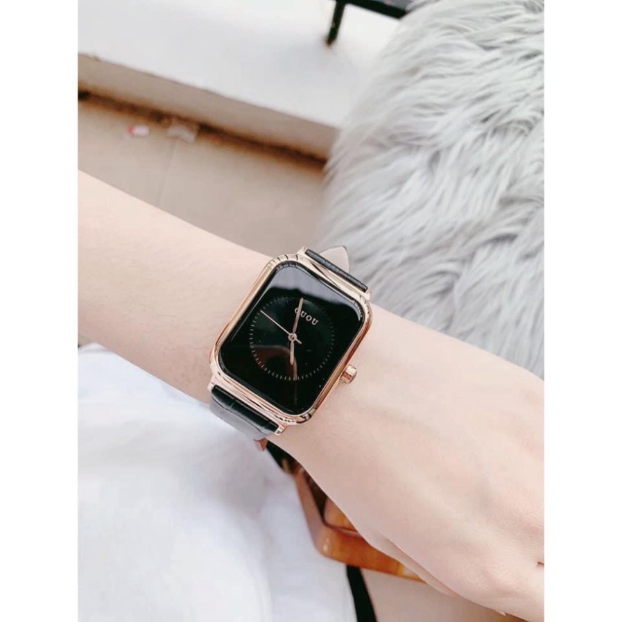 Đồng hồ nữ G.u.o.u dây da mặt vuông siêu xinh , dây da mềm bền, hợp thời trang, chống nước, bảo hành 12 tháng, dong honu | BigBuy360 - bigbuy360.vn