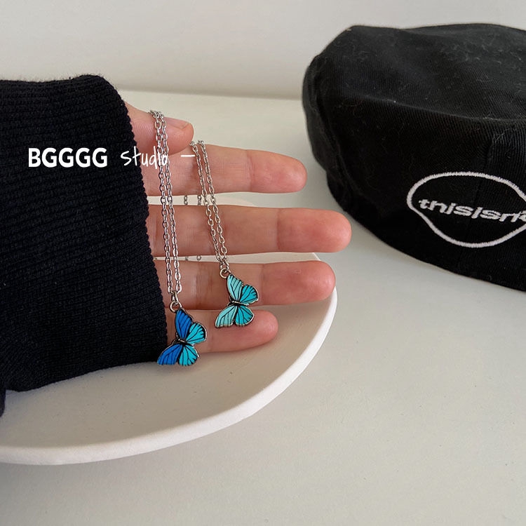 vòng cổ Mặt Hình Bướm Phong Cách Hiphop Cá Tính