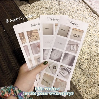 Set 4 Tờ Sticker basic tối giản MGZC