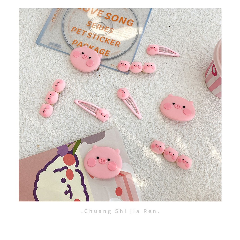 Kẹp Tóc Mái Màu Hồng Dễ Thương Cho Nữ 2021