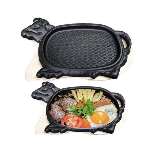 Chảo gang bò né loại lớn đế gố Dragon