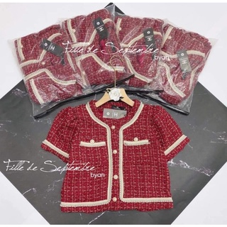 Vải dạ Tweed đỏ