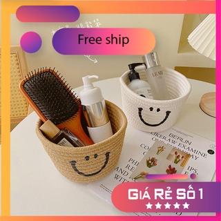 Giỏ hình mặt cười đựng đồ lặt vặt, mỹ phẩm dễ thương