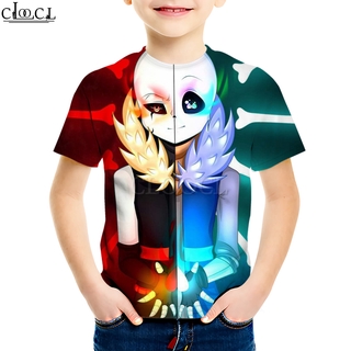 SANS Áo Thun Tay Ngắn In Hình 3d Dễ Thương Cho Bé