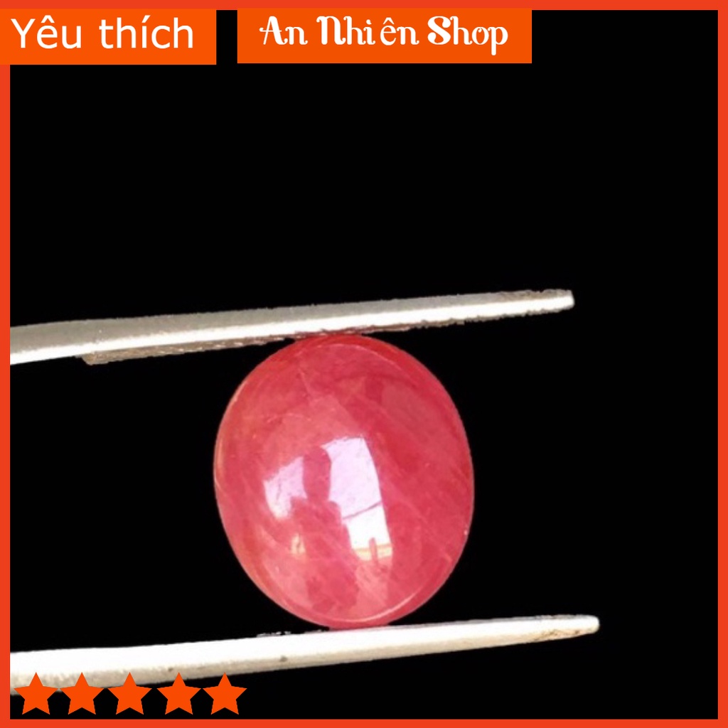 Đá Ruby Tự Nhiên 6,95ct, Mặt Nhẫn Nam Nữ,Xuất Xứ Yên Bái, Mài Sống R15