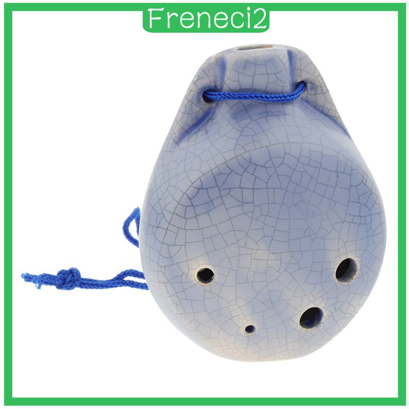 [FRENECI2] Professional 6 Hole Alto C Key Ocarina Ceramic Instrument with Lanyard