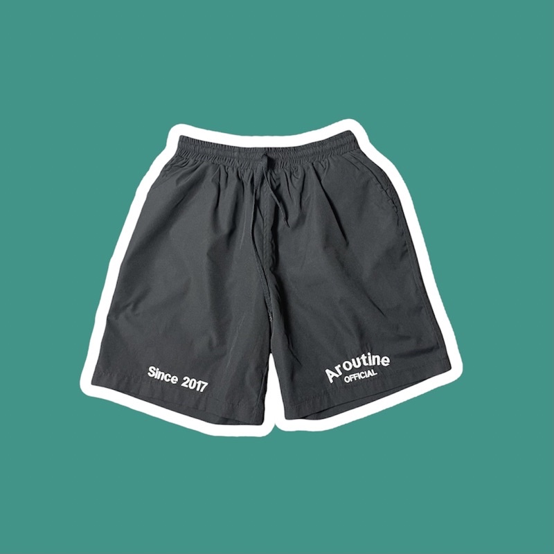 quần short Aroutine  UNISEX màu đen