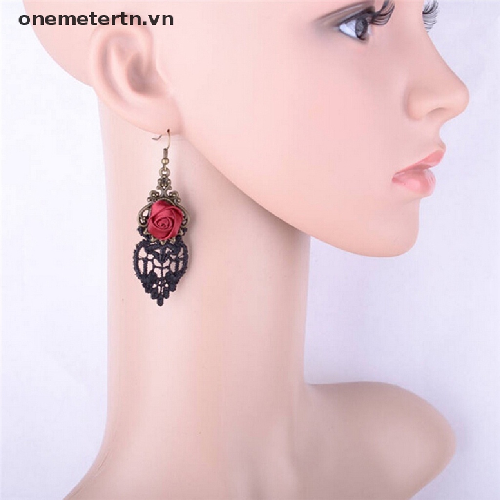 1x Mới Bông Tai Thời Trang Gothic Victoria Cổ Điển Mặt Dây Chuyền VN