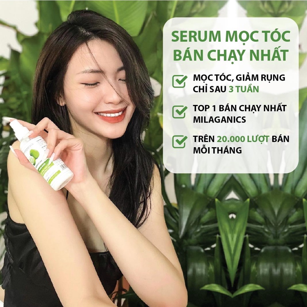 Combo 2 Serum Bưởi Ngừa Rụng Tóc & Kích Thích Mọc Tóc Từ Tinh Dầu Bưởi Nguyên Chất MILAGANICS 250ml (Chai)