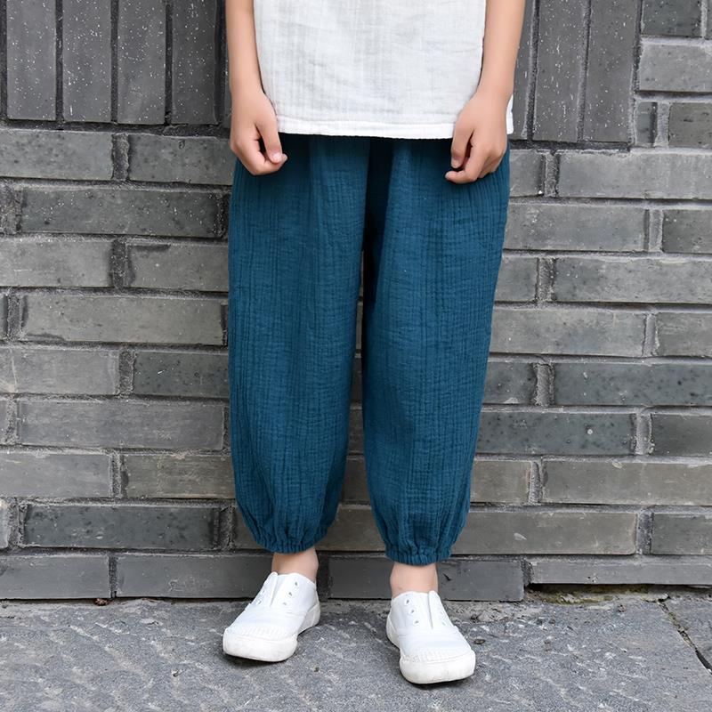 Babycat Hàng Có Sẵn Quần Harem Cotton Màu Trơn Phong Cách Mới Dành Cho Bé Trai Bé Gái