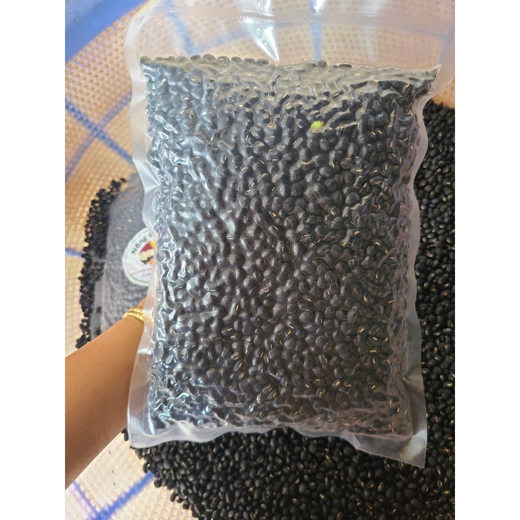 Đậu đen xanh lòng RANG/SỐNG hạt LỚN bịch hút chân không 0.5-1kg
