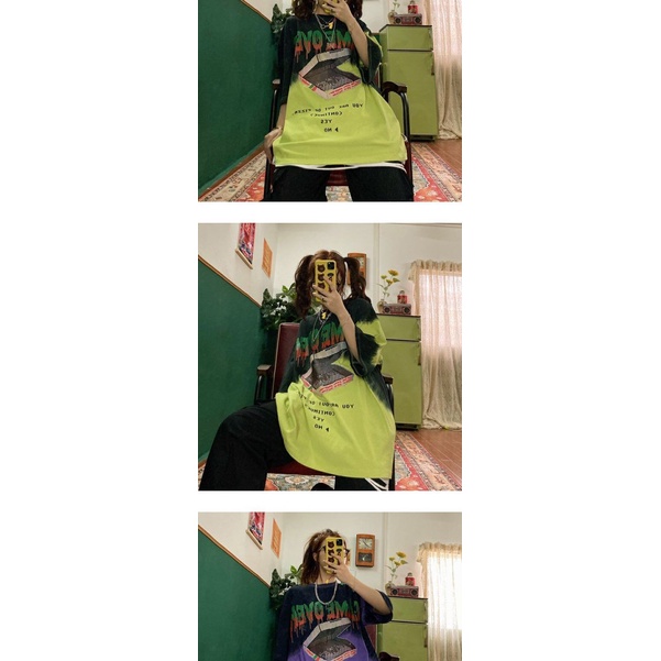 Áo thun tay ngắn thời trang nam nữ phong cách Hong Kong Hàn Quốc mùa hè 2021