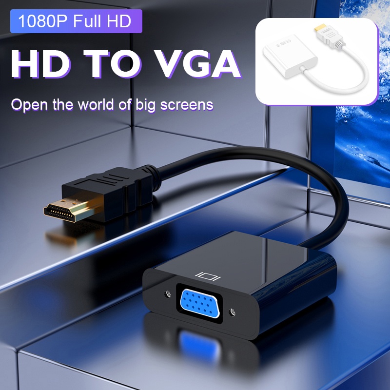 Cáp chuyển đổi HDMI sang VGA dây HDMI to VGA  Cho PC,laptop, Máy Chiếu Cao Cấp Độ Dài 20CM Full HD 1080P VNET