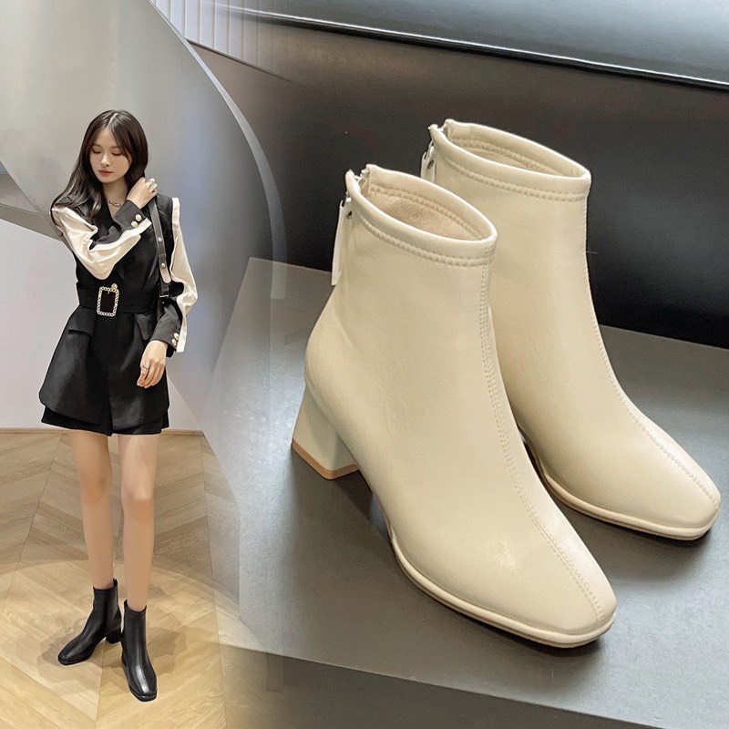 Bốt Nữ Công Sở Khoá Da Mềm Siêu Đẹp hót trends