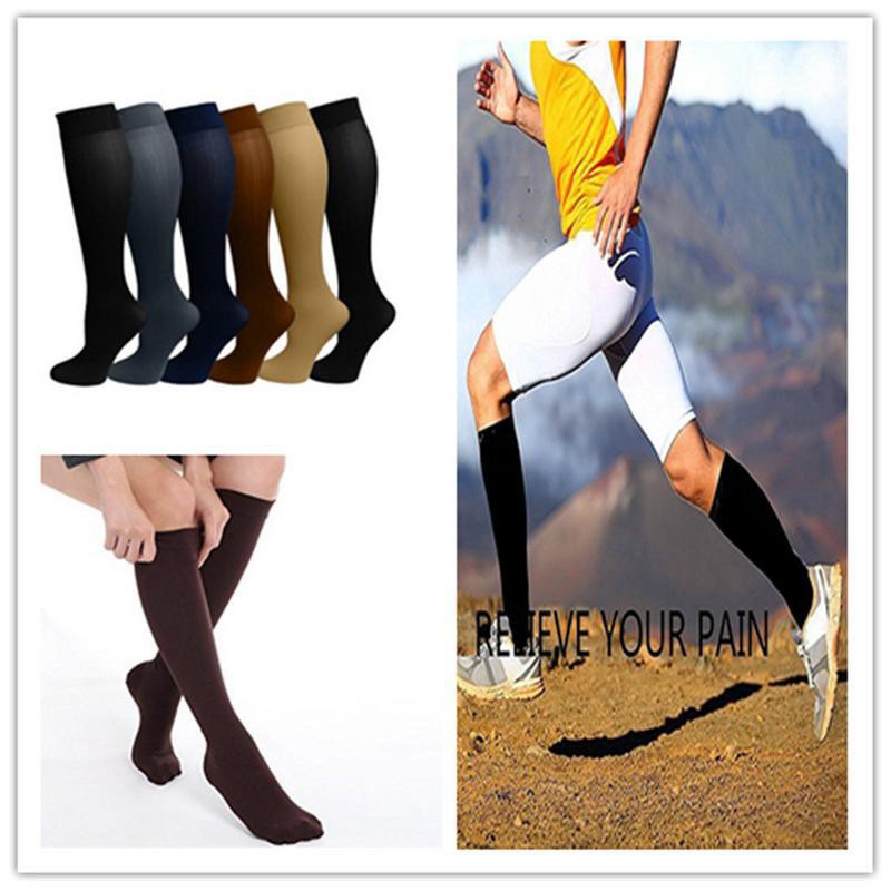 Đôi vớ thể thao dài tới gối bằng chất liệu lụa nylon tiện dụng cho nam nữ