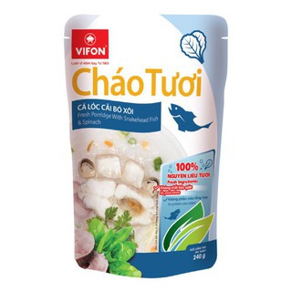 Cháo tươi cá lóc cải bó xôi Vifon gói 240g