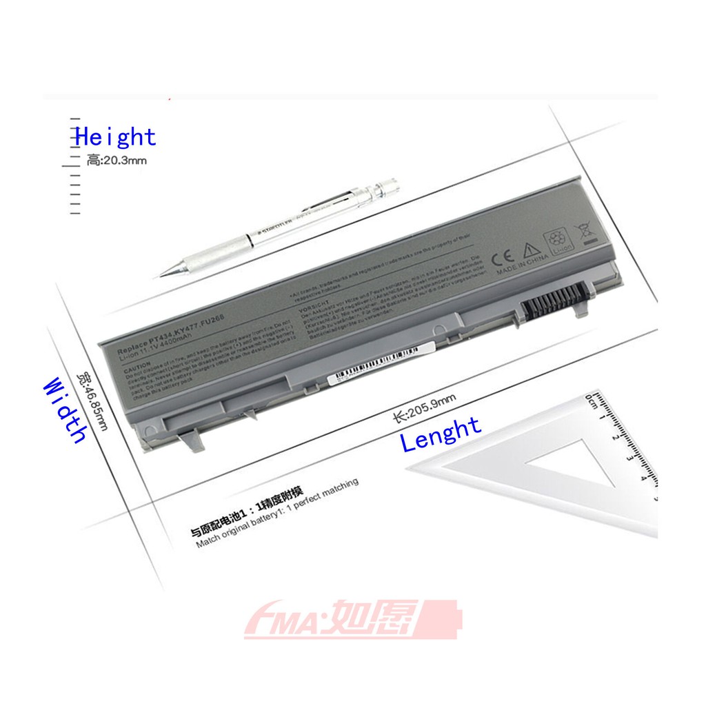 Pin laptop Dell Latitude E6400, E6410, E6500, E6510, M4400,M6500, 6400, 6410, 6500, 6510