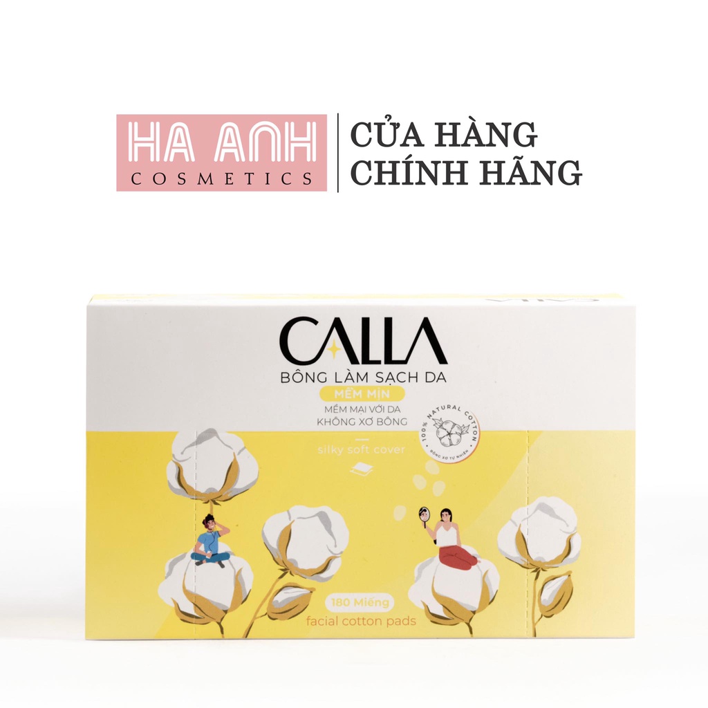 BÔNG LÀM SẠCH DA CALLA MỀM MỊN 180 MIẾNG