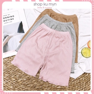 Quần đùi thun tăm nhiều màu cho bé gái ( 8-18 kg) KMQ003