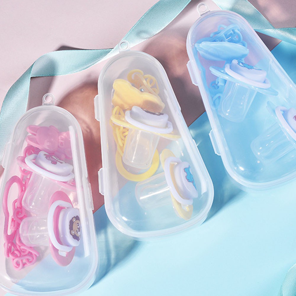 [FREESHIP] Hộp Đựng Đồ Gặm Nướu Hình Tam Giác Bằng Nhựa Pp Trong Suốt Cho Bé