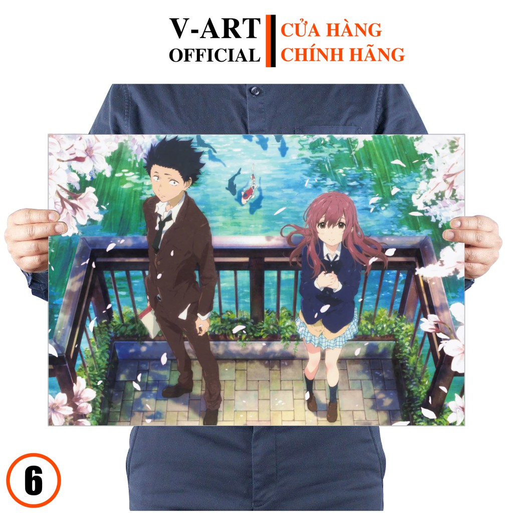 Tranh Anime The Shape Of Voice - Dáng Hình Âm Thanh - Koe no Katachi - Áp Phích Dán Tường Trang Trí Nhà Cửa By V-Art