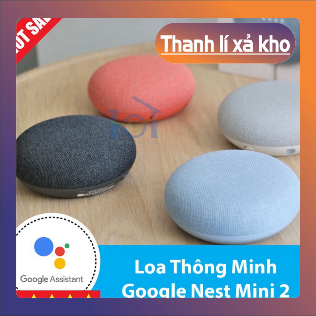 XẢ KHO THANH LÝ Loa thông minh Google Nest Mini - Google Home mini Gen 2 tích hợp trợ lý ảo, chính hãng, nguyên seal. XẢ