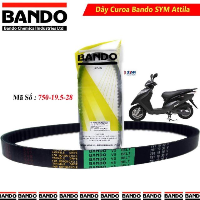 Dây đai truyền động Atila ( dây curoa ) Bando chính hãng/ dây đai atila sym chế cơ