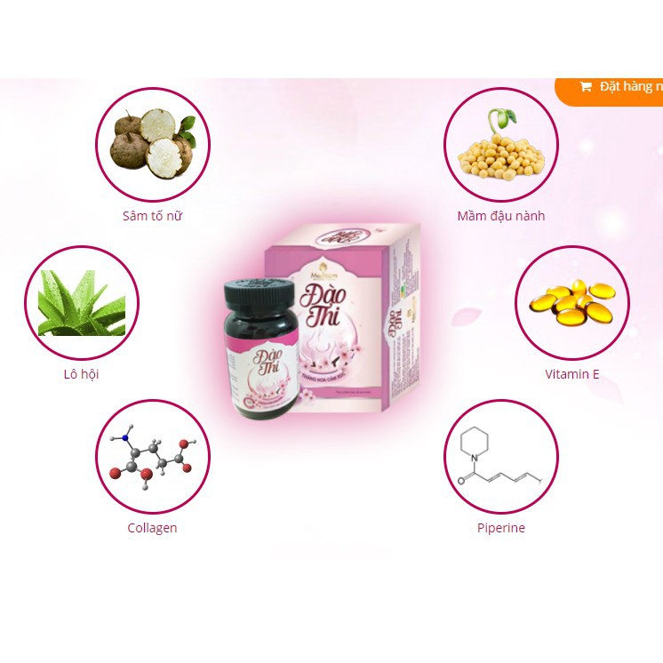 CHÍNH HÃNG ĐÀO THI VIÊN UỐNG NỞ NGỰC ĐÀO THI GIÚP GIA TĂNG VÒNG 1 CĂNG TRÀN SỨC SỐNG KHỎE ĐẸP AN TOÀN HIỆU QUẢ