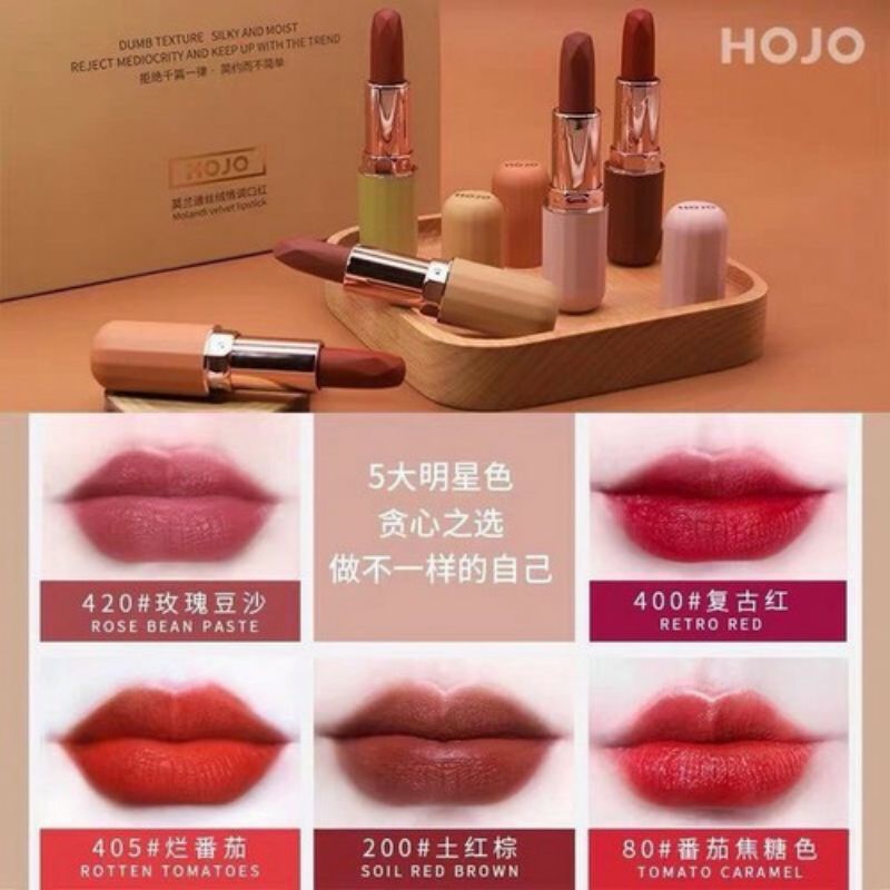 [ Chính Hãng ] Son môi thỏi Hojo Molandi Velvet Lipstick- Tách lẻ 1 cây