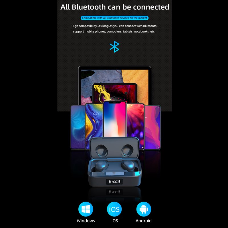 Tai Nghe Bluetooth 5.0 Xy-10 Tws Chống Nước Kèm Hộp Sạc