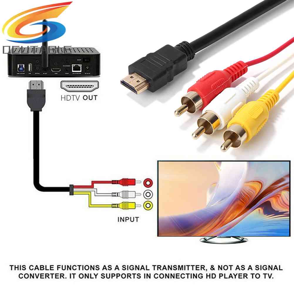Cáp ChuyểN ĐổI HDMI-Compible Sang 3RCA AV