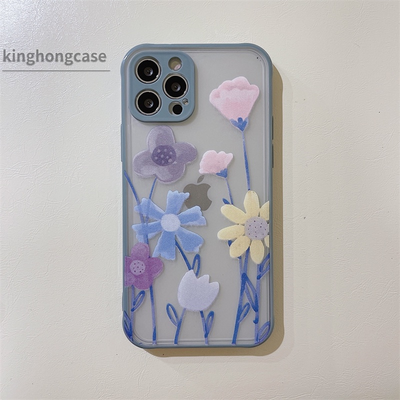 Ốp Điện Thoại Hình Hoa Cho Apple iPhone 11 12 13 PRO MAX 6 7 8 Plus XR XSAMX
