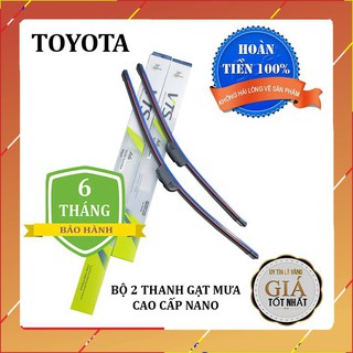 Bộ 2 thanh gạt nước mưa ô tô Nano xương mềm cao cấp dành cho xe Toyota: Camry-Altis-Yaris-Fortuner-Vios-Innova,.. S1