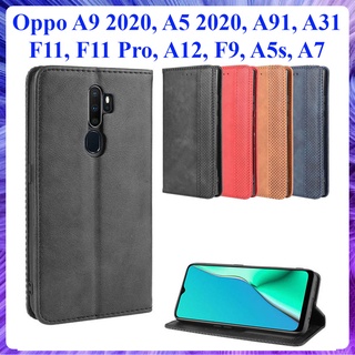 [Bao Xịn] Bao da dạng ví Oppo A91, A31, A9 2020, A5 2020, F11, F11 Pro, A12, F9, A5s, A7 có nắp gập, ngăn đựng thẻ tiền