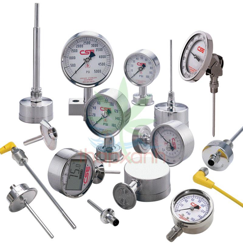 Đồng hồ đo áp suất nước, khí nén, áp kế, van đo áp suất Y40