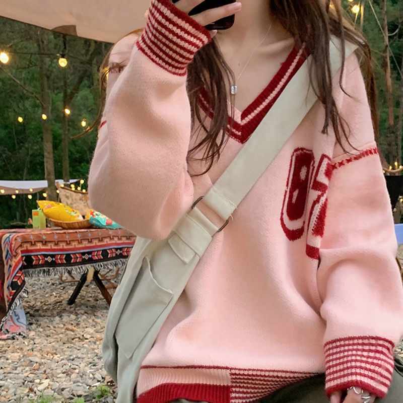 Áo Khoác Nữ Dài Tay Cổ Chữ v Form Rộng Thời Trang Hàn Mới