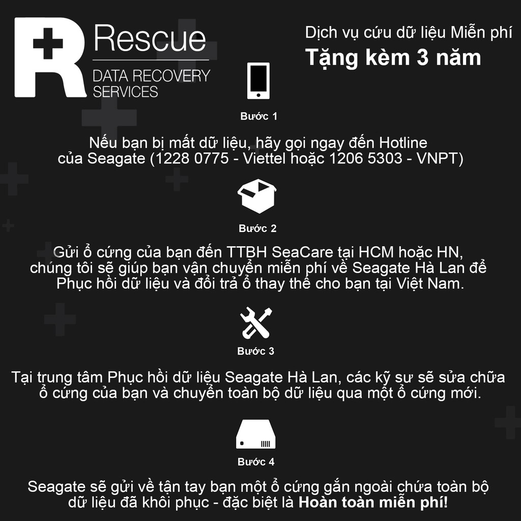 [Mã ELMALL10 giảm 10% đơn 500K] Ổ Cứng Di Động HDD Seagate Backup Plus Portable 5TB_USB 3.0 + Phục Hồi Dữ Liệu Rescue