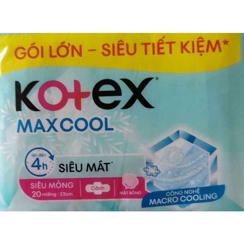 Băng vệ sinh Kotex Maxcool 20 miếng