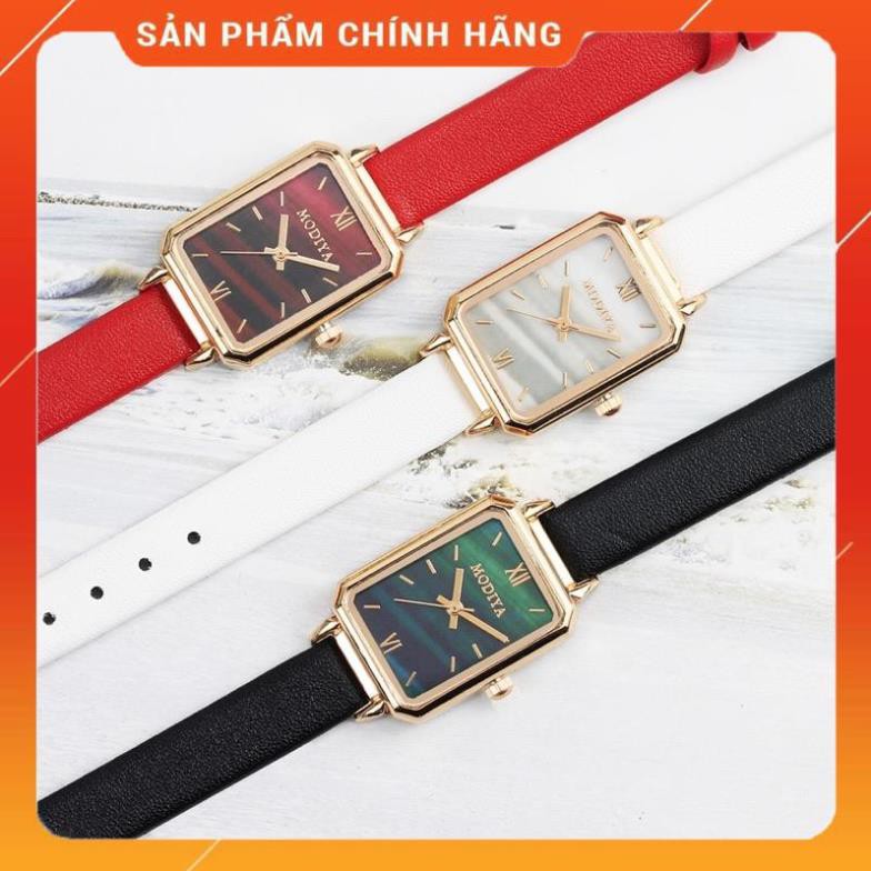 [Hàng Chính Hãng] Đồng hồ nữ Modiya dây da mặt chữ nhật siêu hot 2022 [Uy Tín Về Chất Lượng] | BigBuy360 - bigbuy360.vn