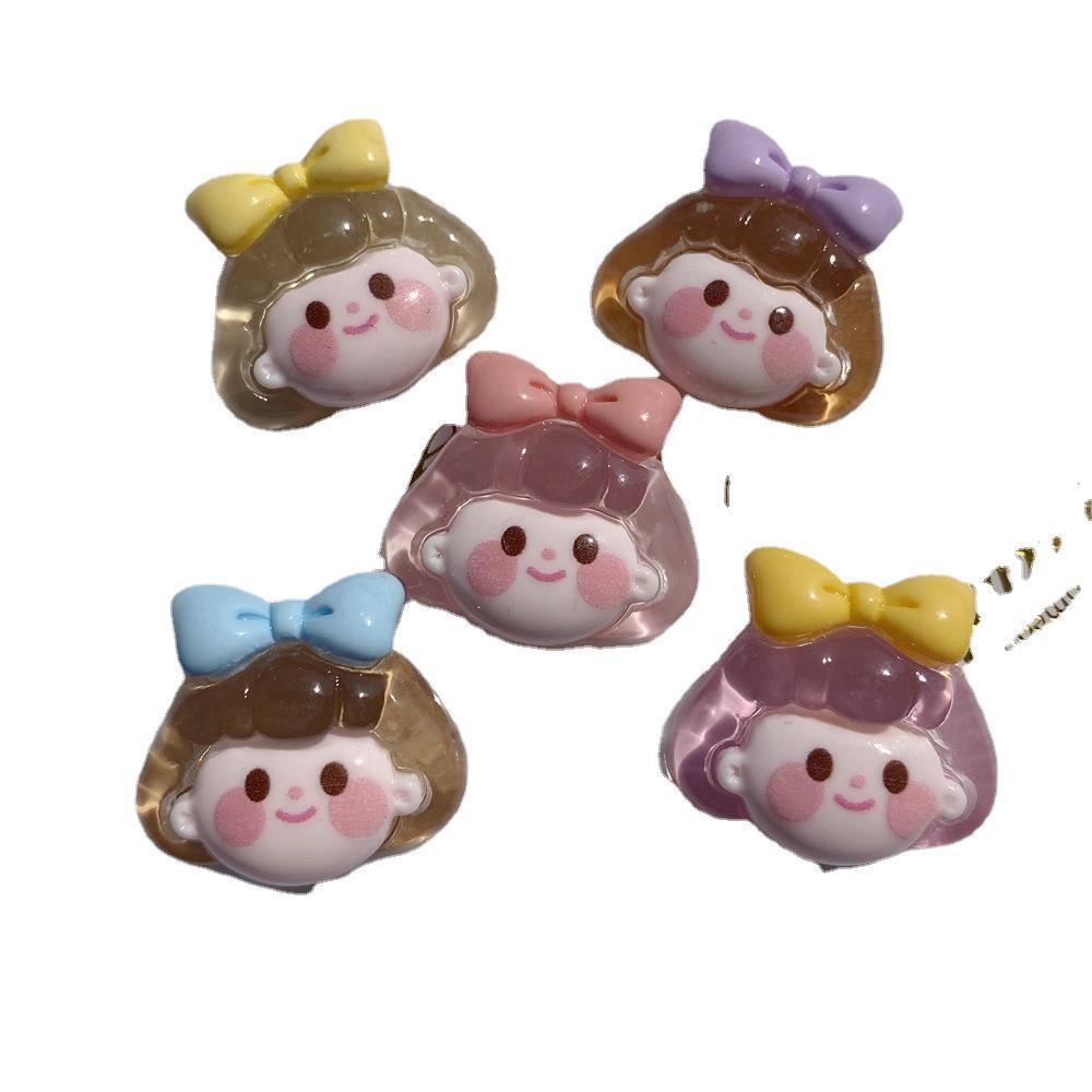 Set 10 Nơ Nhựa Dễ Thương Dùng Để Trang Trí Ốp Điện Thoại/ Dây Buộc Tóc DIY