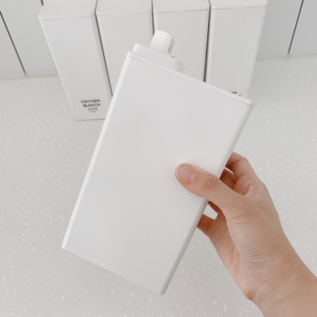 [Hàng nội địa Hàn Quốc] Hộp đựng bột giặt màu trắng cho bếp tối giản SALIM Hàn Quốc