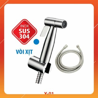 [FREE SHIP] Vòi xịt vệ sinh tăng áp inox sus 304 chuẩn bao gồm dây và đế cài (ảnh thật)