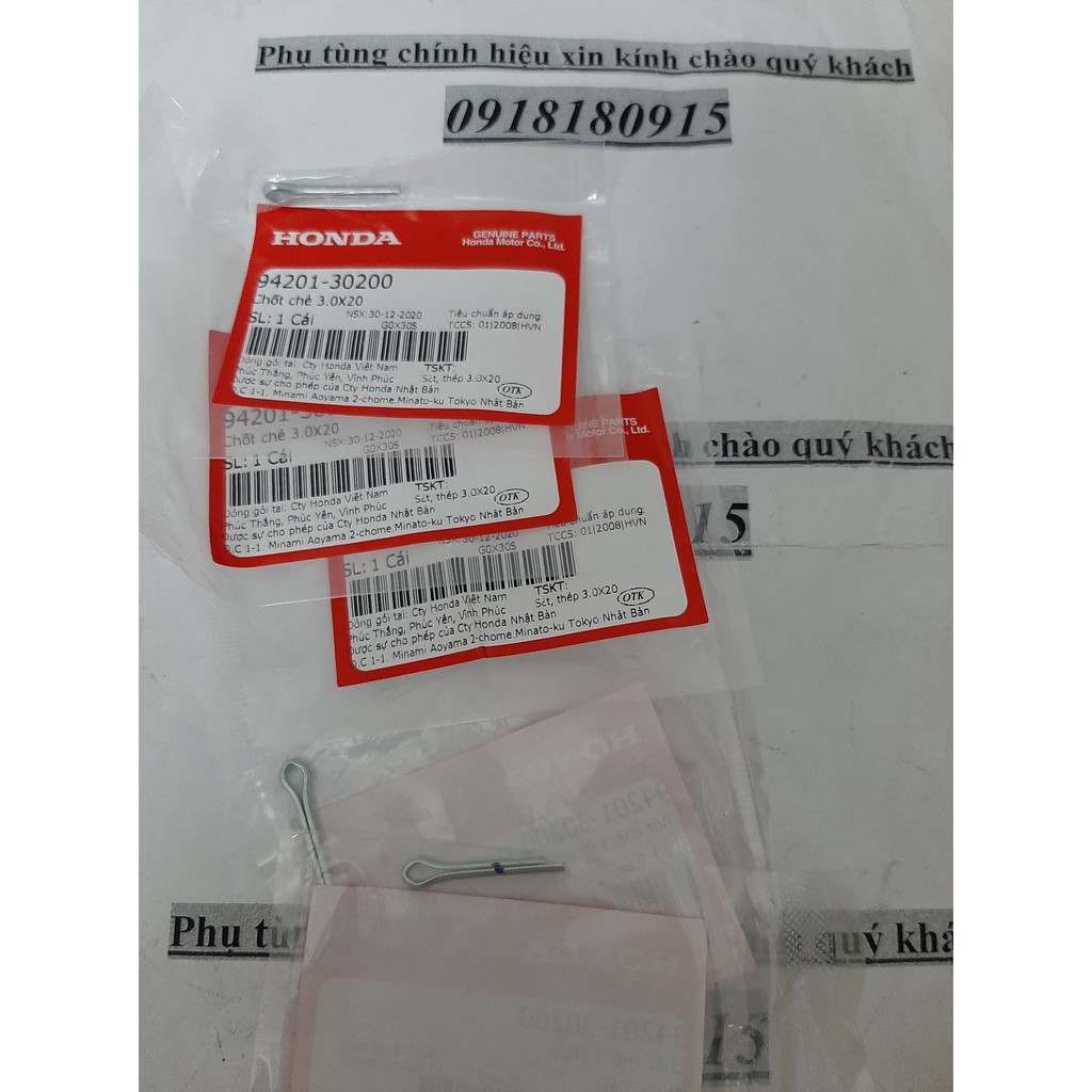 Chốt chẻ 3.0X20 Chốt chẻ chân chống chính honda giá 1 cái
