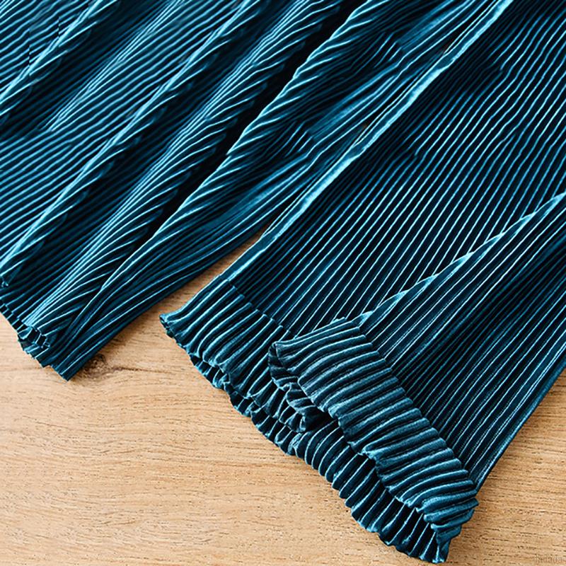 Quần dài lưng co giãn ống rộng kiểu dáng thời trang dành cho bé gái