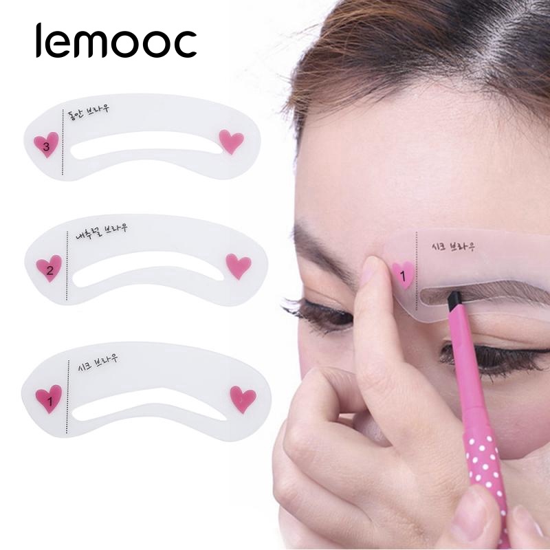 [Hàng mới về] Set 3 khuôn vẽ lông mày mini tiện dụng